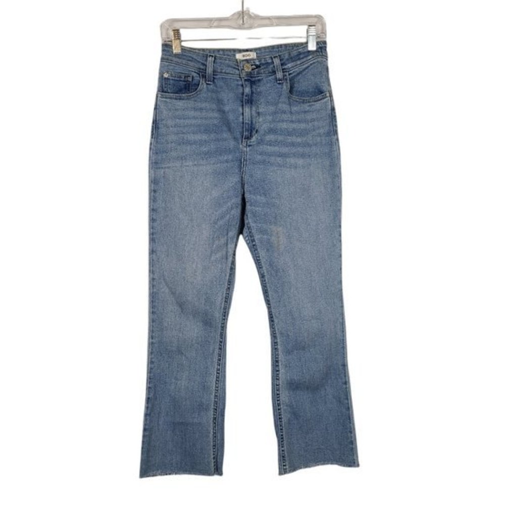 Urban Outfitters BDG Jeans Sz 27 Kick Flare High Rise Cropped Raw Hem Denim